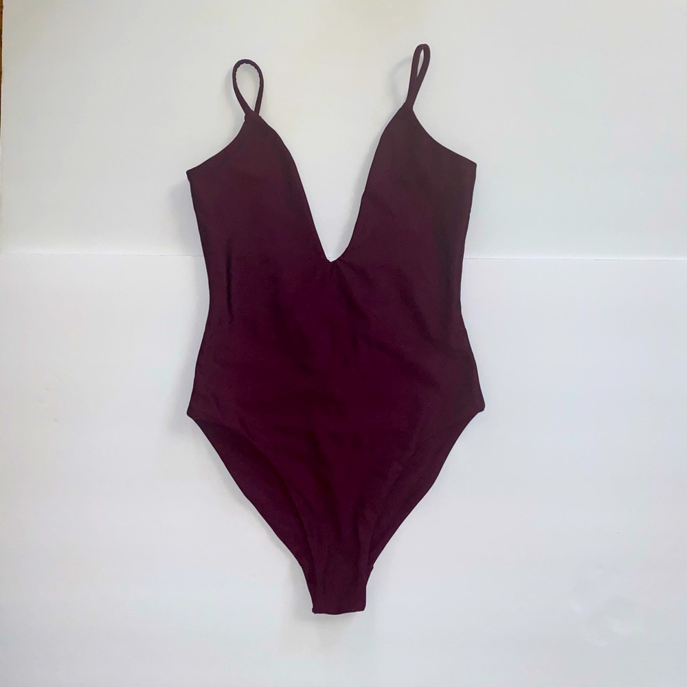 NWOT* Lurelly Jewel Tone Purple deep V One piece